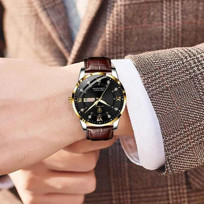 ⌚ Men Watch Fashion Business Luxury Clock – ساعة رجالية فاخرة بتصميم أنيق للأعمال والمناسبات