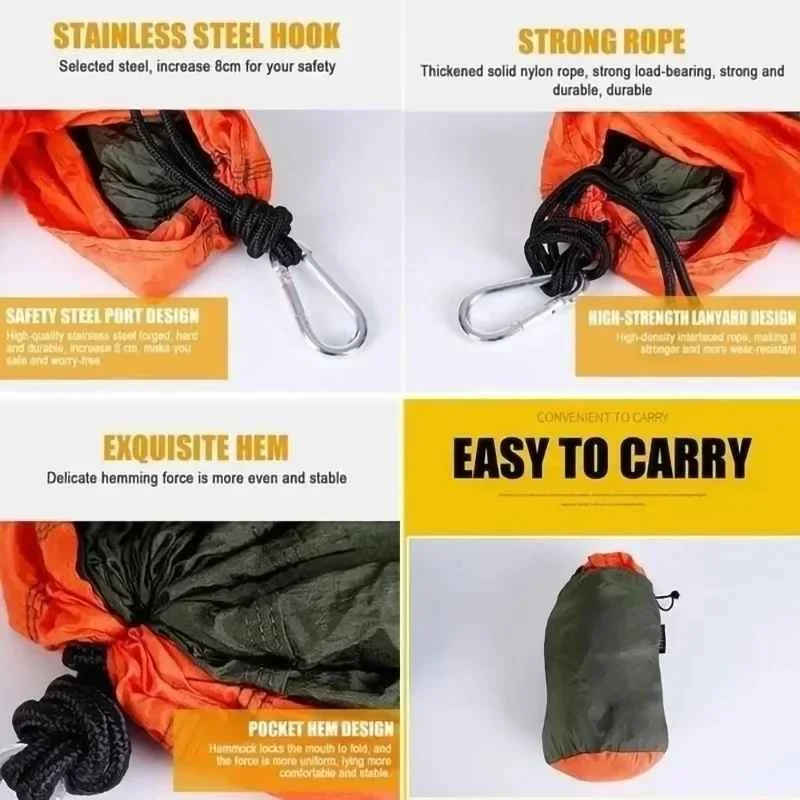 🌴 Camping Hammock Outdoor Portable Relaxation – أرجوحة تخييم خارجية قابلة للحمل للاسترخاء