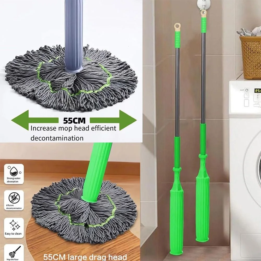 🧹 Twist Mop – ممسحة تنظيف دوّارة بعصا قابلة للعصر