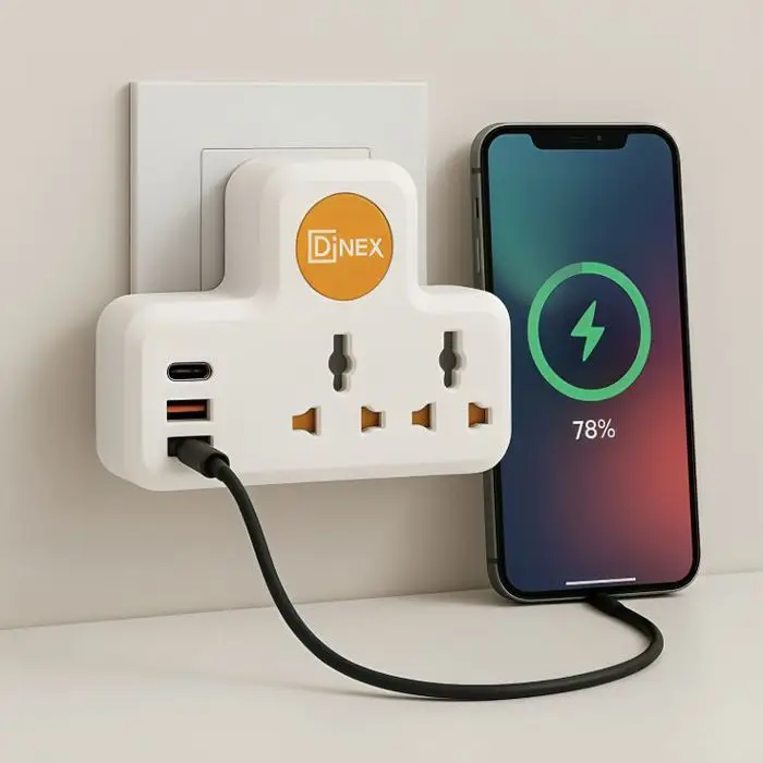 قابس متعدد المنافذ مع شحن سريع