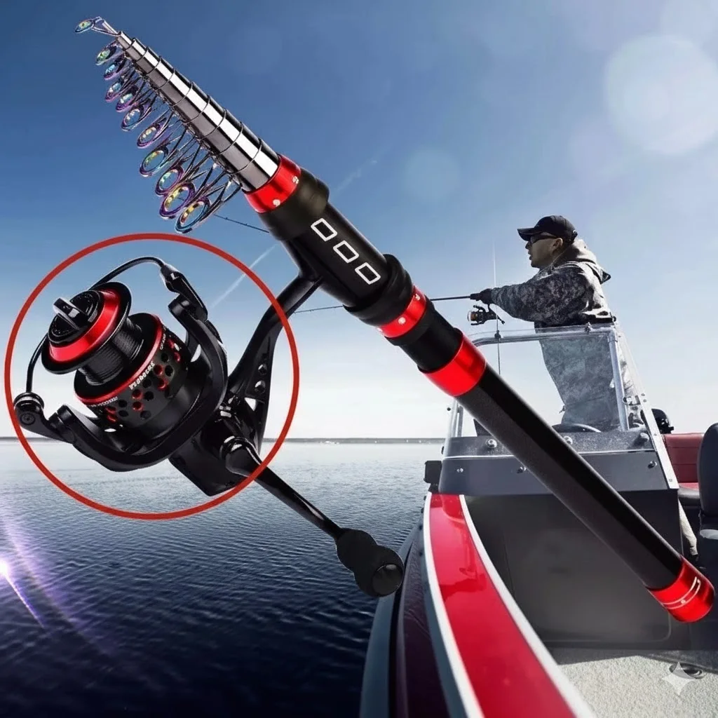Fishing Rod with Accessories and Fishing Kit – قضيب صيد محمول مع جميع مستلزمات الصيد