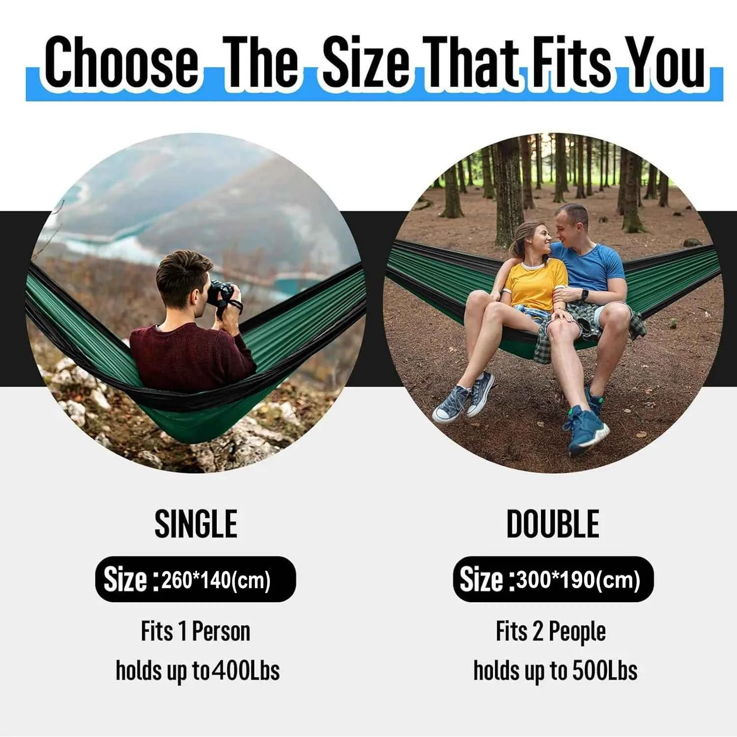 🌴 Camping Hammock Outdoor Portable Relaxation – أرجوحة تخييم خارجية قابلة للحمل للاسترخاء