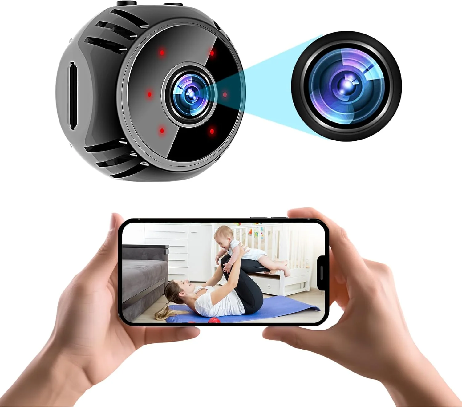 WiFi Camera 1080HD - كاميرا مراقبة محمولة ومنفصلة