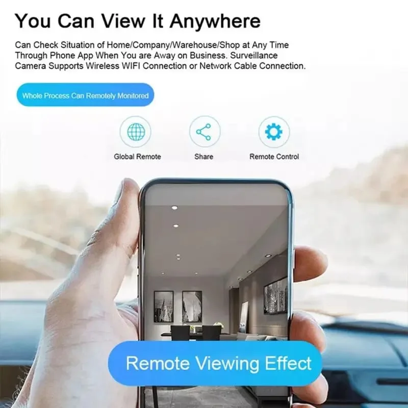 كاميرا مراقبه مزودة بمصباح قابلة الدوران 360درجة