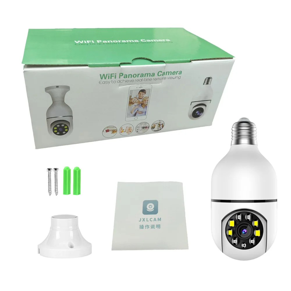 1080P Wi-Fi Smart Light Bulb Security Camera – كاميرا لمبة ذكية بدقة 1080 بكسل قابلة للاتصال بالواي فاي