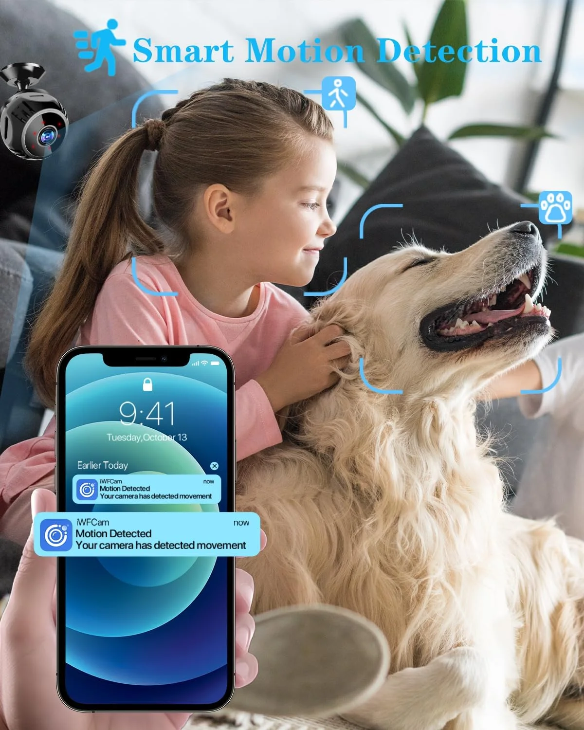 WiFi Camera 1080HD - كاميرا مراقبة محمولة ومنفصلة