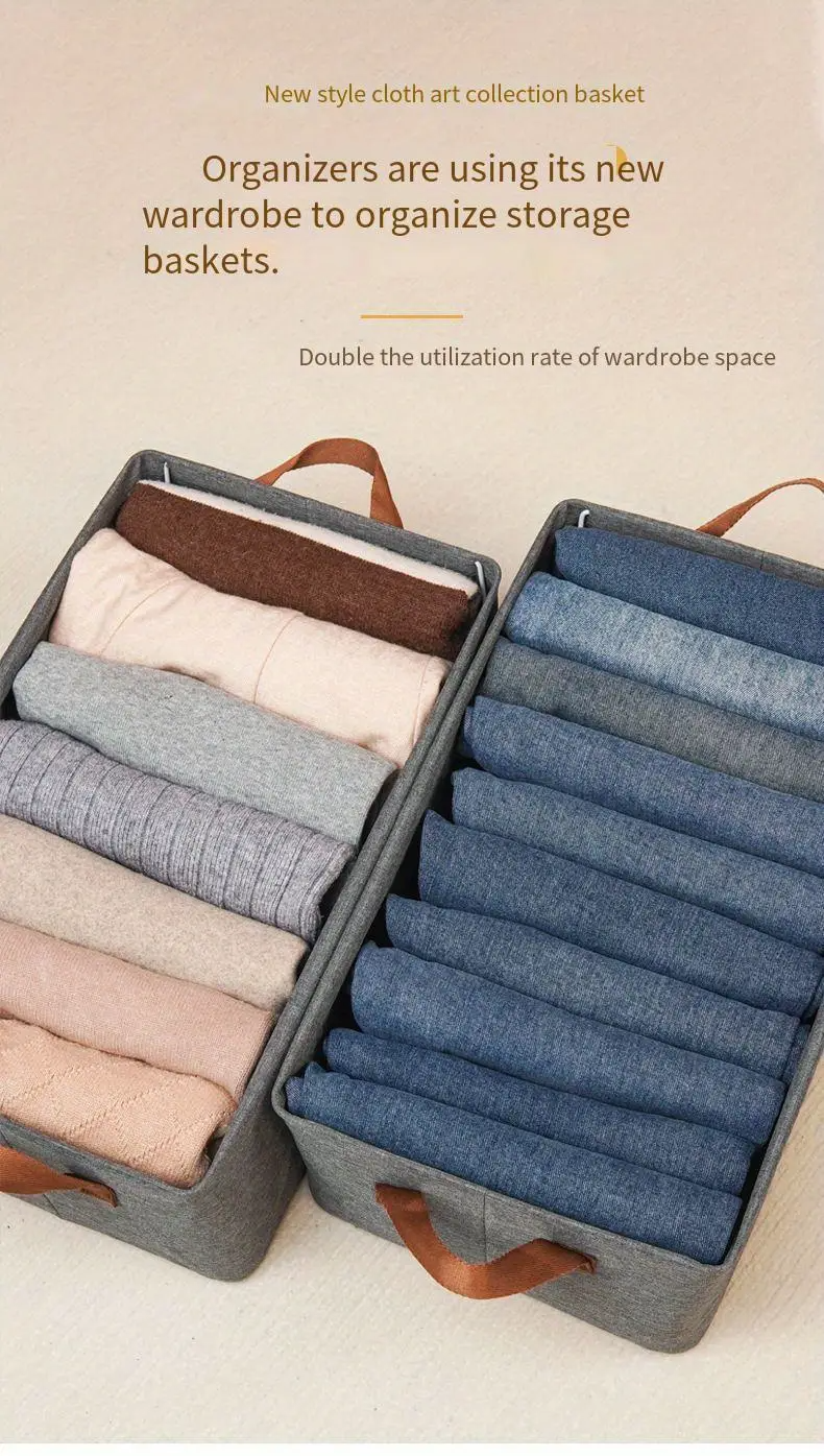 1pc, bacs de rangement avec cadre en acier, bacs de rangement en tissu, boîtes de rangement pliables, organisateurs de placard et paniers de rangement pour étagères de salon détails 1
