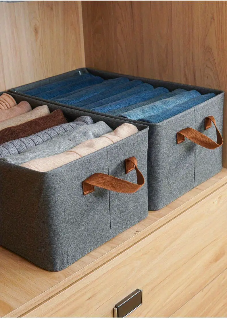 1pc, bacs de rangement avec cadre en acier, bacs de rangement en tissu, boîtes de rangement pliables, organisateurs de placard et paniers de rangement pour étagères de salon détails 9