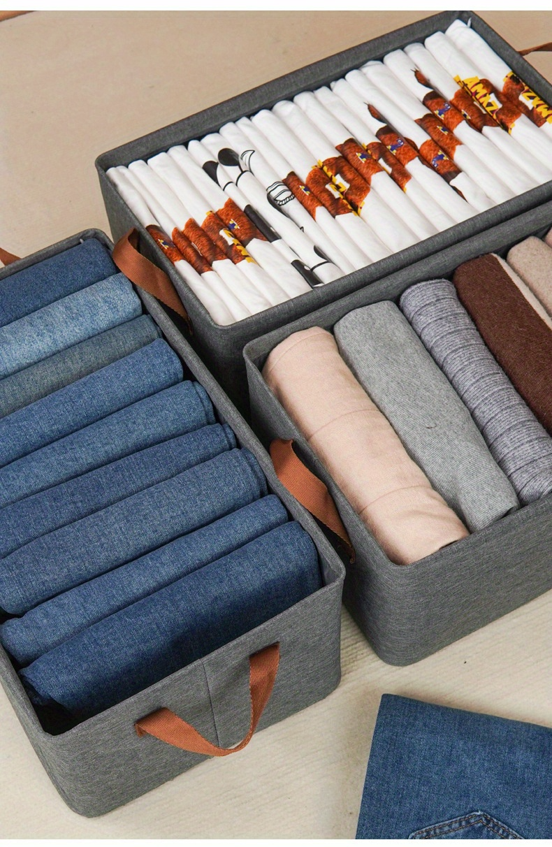 1pc, bacs de rangement avec cadre en acier, bacs de rangement en tissu, boîtes de rangement pliables, organisateurs de placard et paniers de rangement pour étagères de salon détails 10
