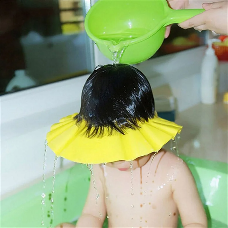 Bonnet de douche souple et ajustable pour bébé, protège les cheveux, protège les enfants, shampoing, bain, lavage, protection contre l'eau.jpg_640x640