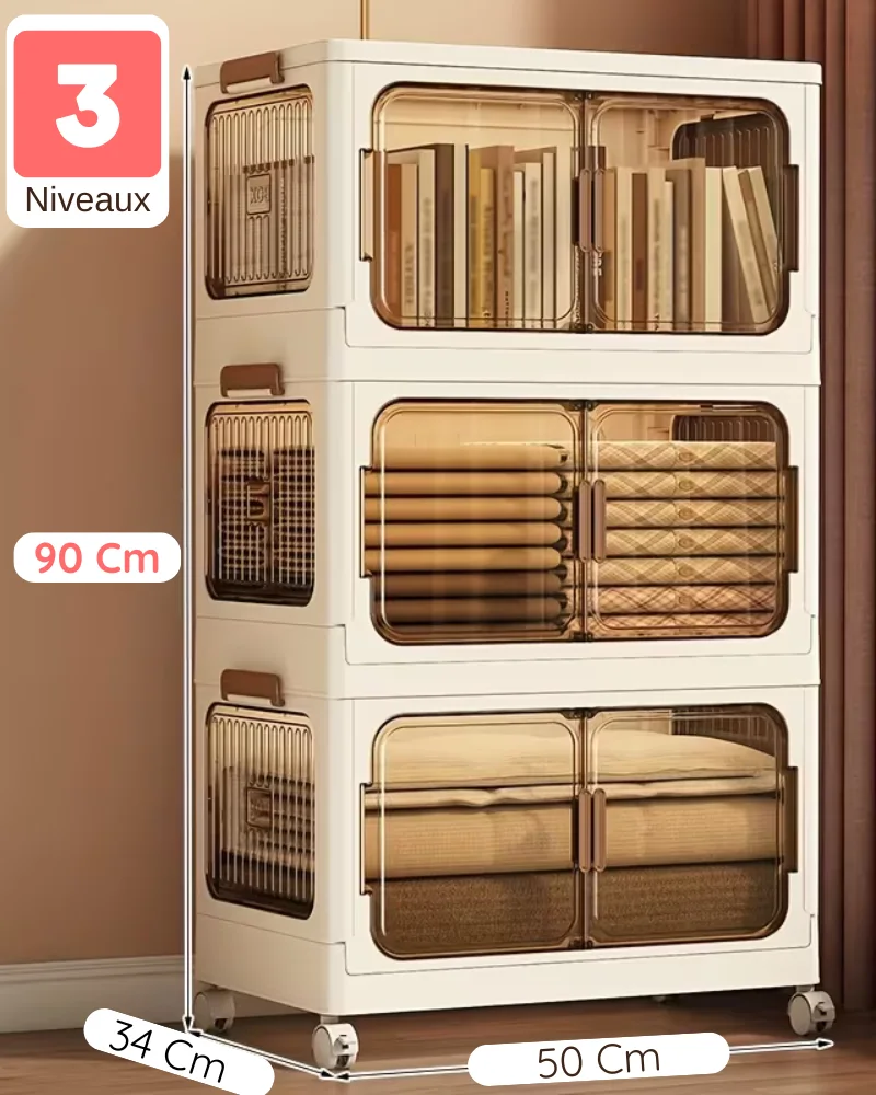 Armoire de rangement pratique empilable
