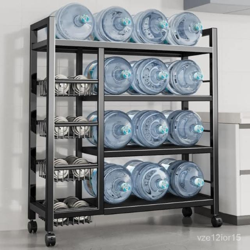 ⭐ PROMO ⭐ Étagère Cuisine, Meuble Rangement Cuisine, Chariot de Rangement avec roulettes