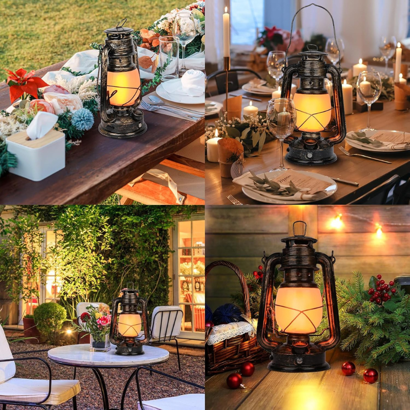Lanternes vintage portables, flamme LED