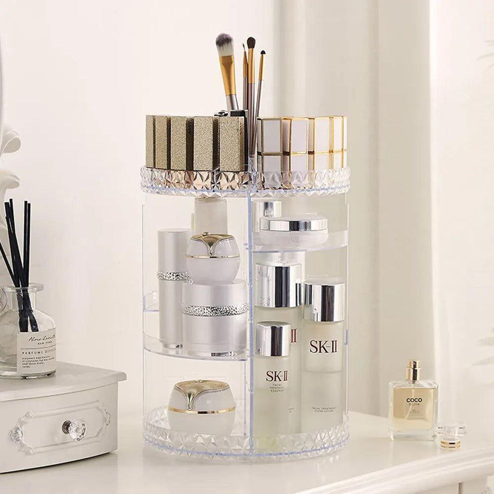 👛 Boîte de Rangement Rotative Transparente à 360 Degrés pour Cosmétiques 💄