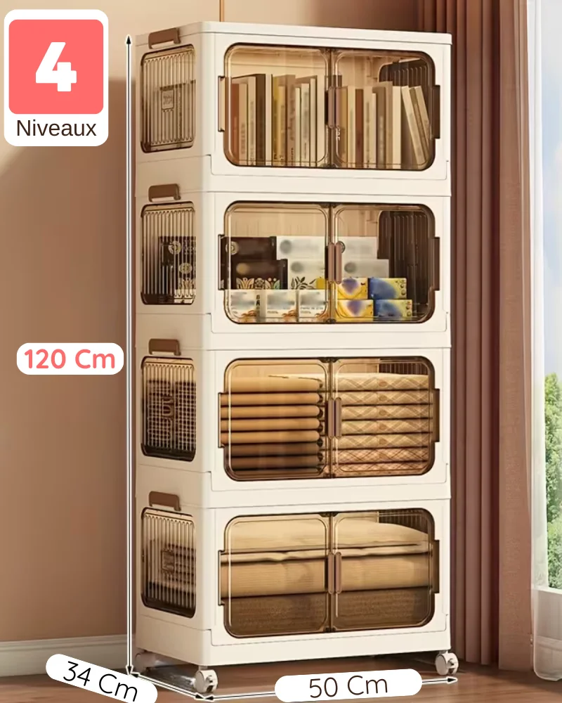 Armoire de rangement pratique empilable