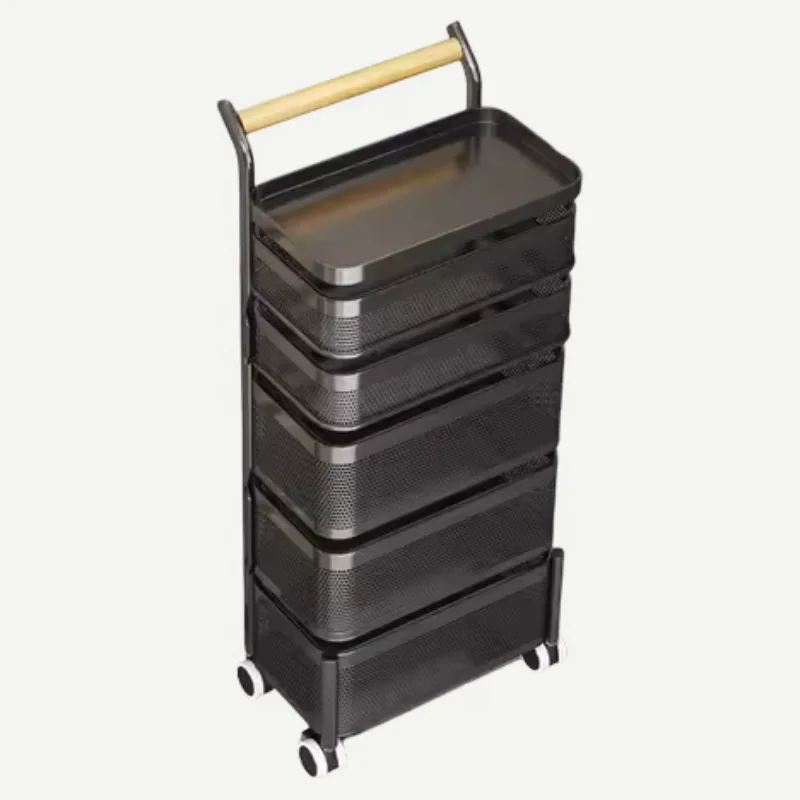 panier de rangement pour fruits et légumes avec roulettes