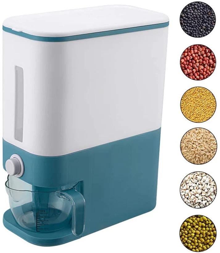 Grand conteneur - 12 kg  - à grains étanche de riz et de croquettes