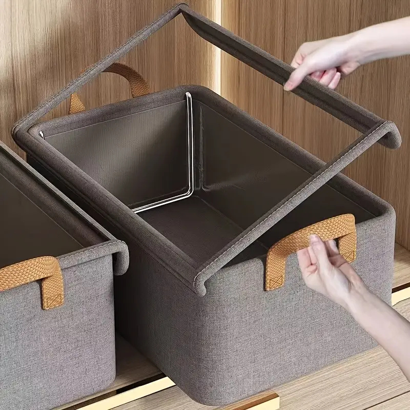 Pack de 10 Boîte de rangement pour vêtements avec couvercle transparent