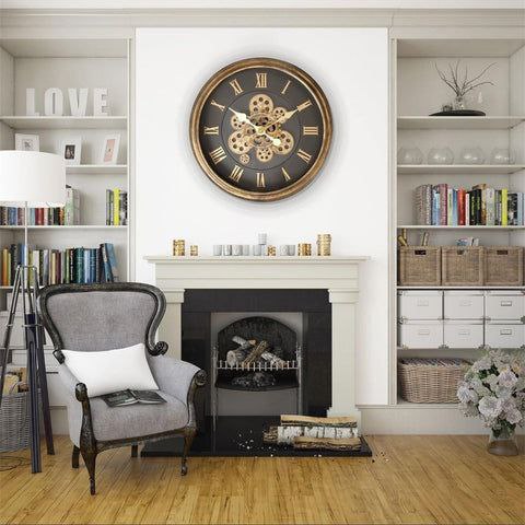 -🕰 Grande Horloge Murale Steampunk 🏠