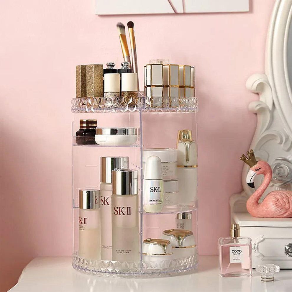 👛 Boîte de Rangement Rotative Transparente à 360 Degrés pour Cosmétiques 💄