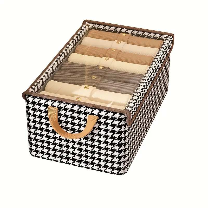 Pack de 10 Boîte de rangement pour vêtements avec couvercle transparent