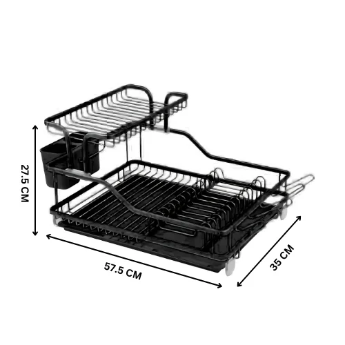 Égouttoir à Vaisselle en Métal — Organisation Pratique et Étanche pour Votre Cuisine – Blanc