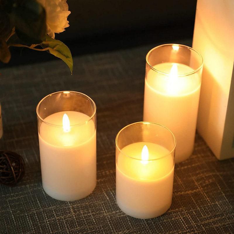 Bougies en Verre LED 3 pièces