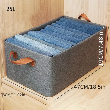 Boîte de rangement en tissu empilable pour vêtements