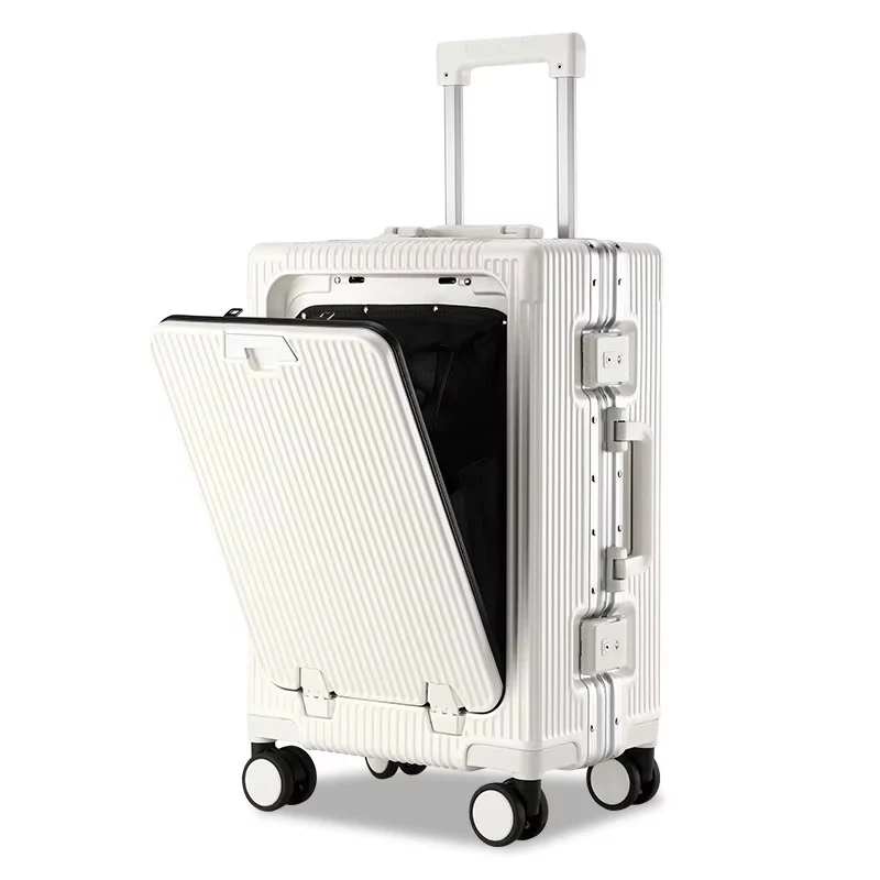 Valise cabine avec port USB et porte-gobelet