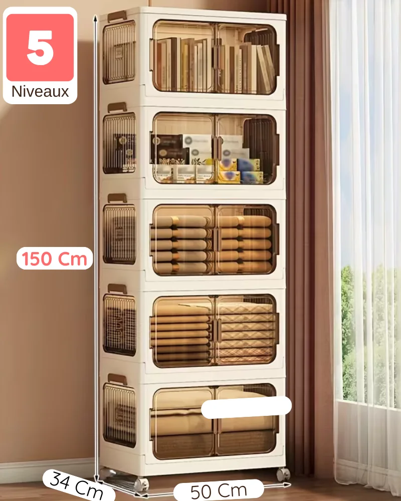 Armoire de rangement pratique empilable