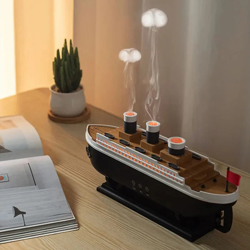 Diffuseur d’Huiles Essentielles Méduse – Design Paquebot avec Lumières Colorées