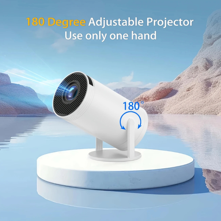 MP100 WIFI Android 12.0 Projecteur HD Rotatif à 180°