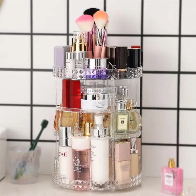 👛 Boîte de Rangement Rotative Transparente à 360 Degrés pour Cosmétiques 💄