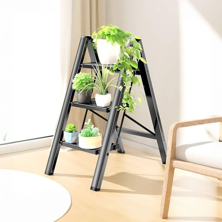 Échelle pliante en aluminium à 3 niveaux, escabeau polyvalent