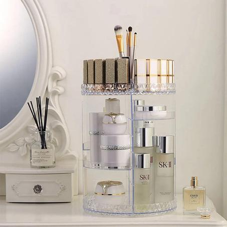 👛 Boîte de Rangement Rotative Transparente à 360 Degrés pour Cosmétiques 💄