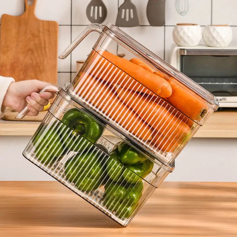 Pack 04 Boîte de conservation des aliments pour réfrigérateur de grande capacité à 48 Dhs la Boîte