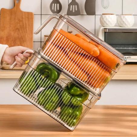 Pack 04 Boîte de conservation des aliments pour réfrigérateur de grande capacité à 48 Dhs la Boîte