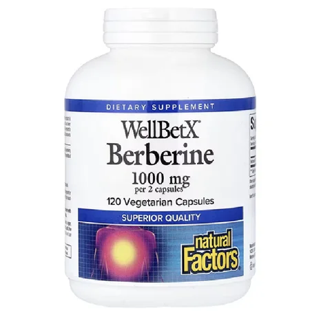 Natural Factors, WellBetX®, Berberine, 120 Vegetarian Capsules (500 mg per Capsule)