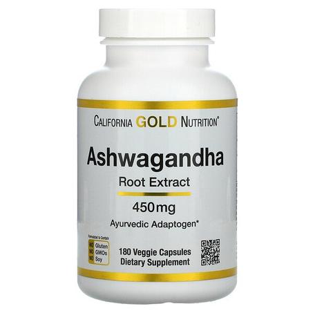California Gold Nutrition, Ashwagandha, 450 mg, 180 Veggie Capsules