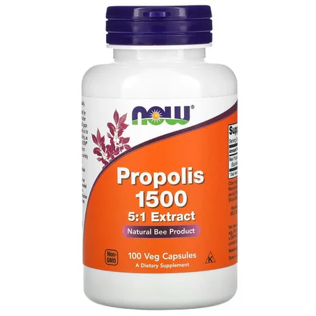 NOW Foods, Propolis 1500, 100 capsules végétariennes