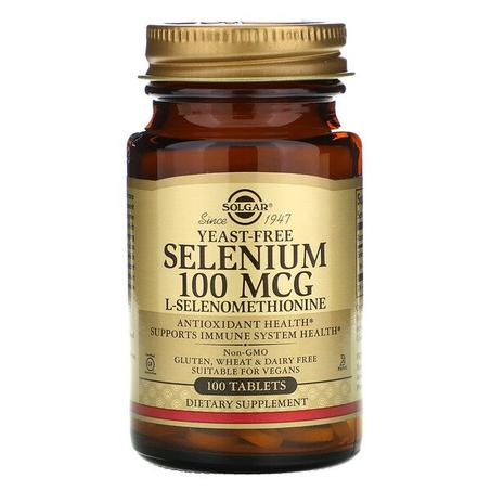 solgar selenium yeast 100 mcg 100-tablets