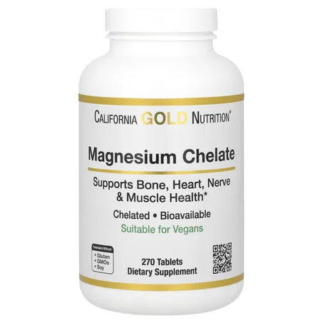 California Gold Nutrition, Chélate de magnésium, 270 comprimés