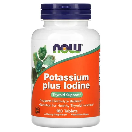 NOW Foods, Potassium et iode, 180 comprimés
