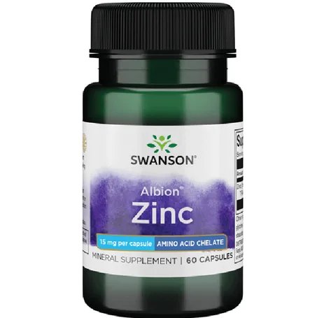 Swanson Albion chelat Zinc 15mg 60 kaps.