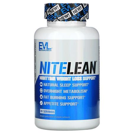 NiteLean, Soutien pour la perte de poids pendant la nuit, 30 capsules végétales