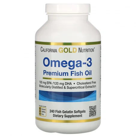 California Gold Nutrition, Omega 3, Premium Fish Oil, 240 Fish Gelatin Softgels