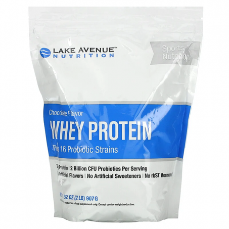 Lake Avenue Nutrition, Whey Protein + Probiotic, Chocolate Flavor, 907 g