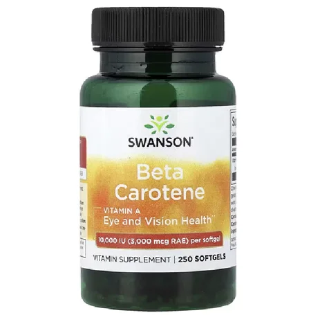 Swanson, Beta Carotene, 3,000 mcg RAE (10,000 IU), 250 Softgels