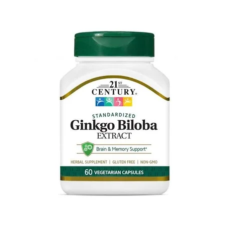 21st Century Extrait de Ginkgo Biloba - 60 mg - 60 Capsules Végétales