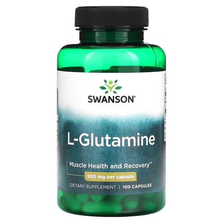 Swanson, L-glutamine, 500 mg, 100 capsules